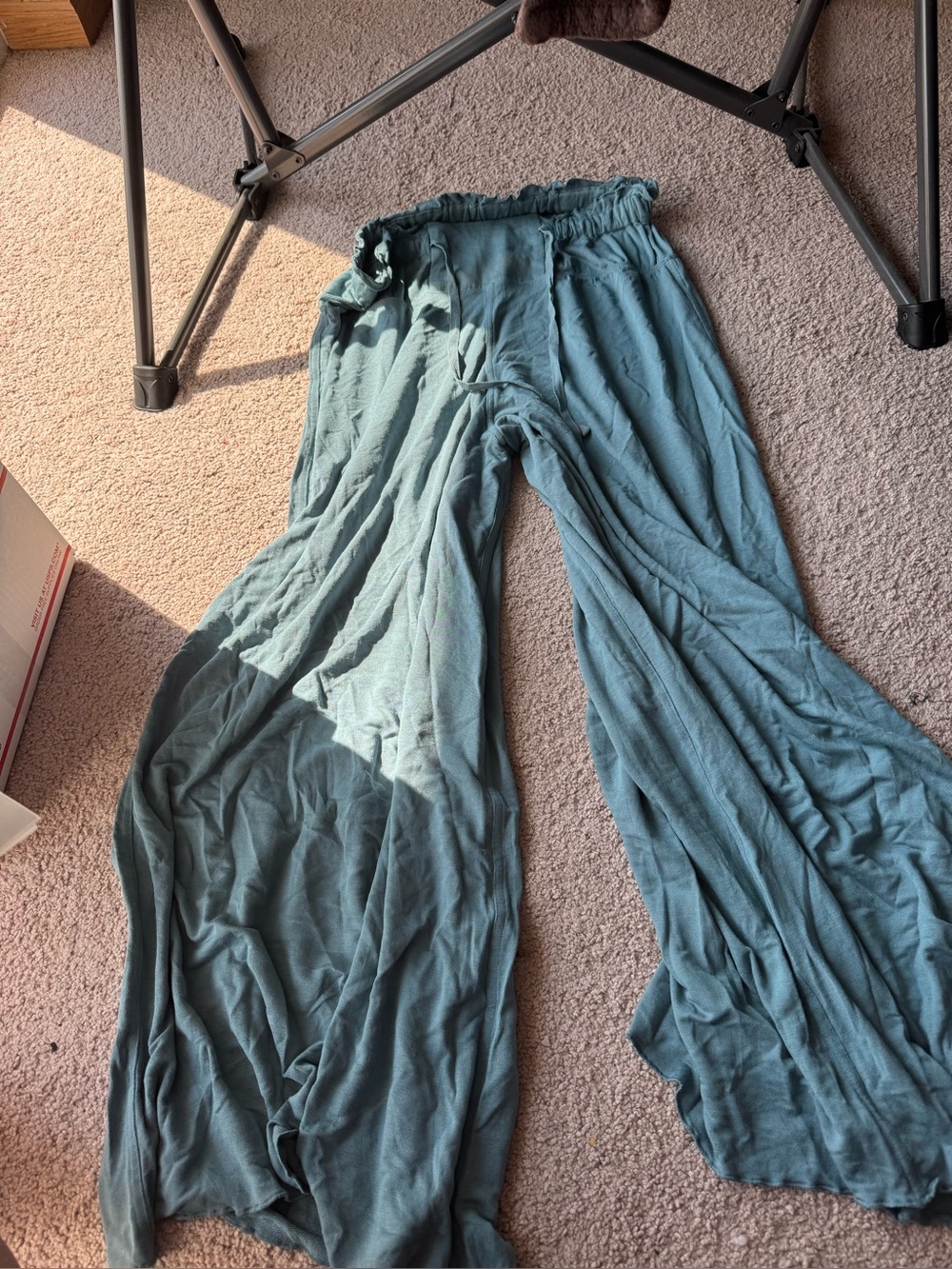 Free People Wide Leg Lounge Pants Teal Blue